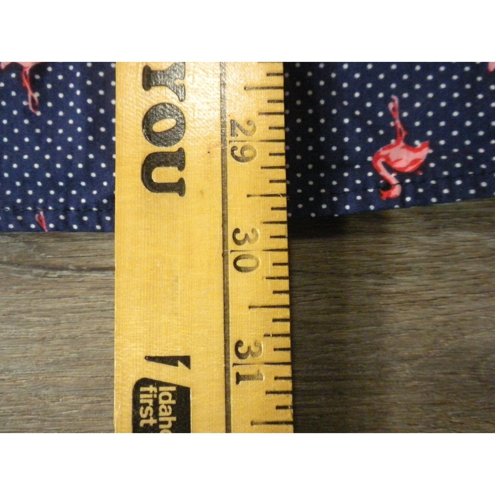Molokai Surf Co Shirt Mens M Blue Polka Dot Pink Flamingo AOP Dotted Flamingo - Picture 6 of 8